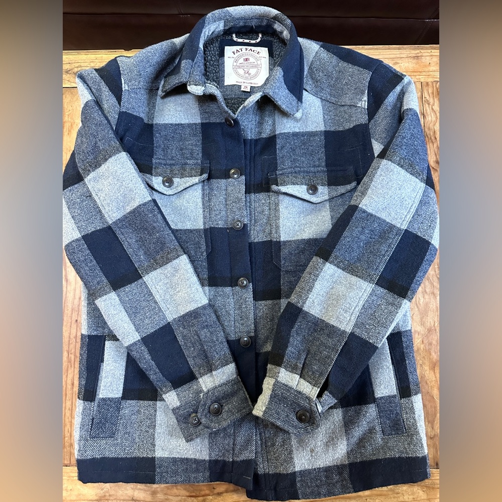 Fat face men’s flannel overshirt adult small